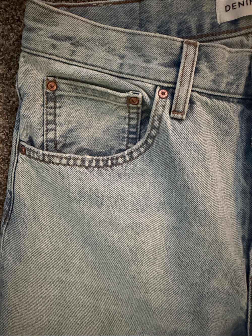Denim Forum Light Blue Relaxed Straight Jeans - Women's - Picture 4 of 7